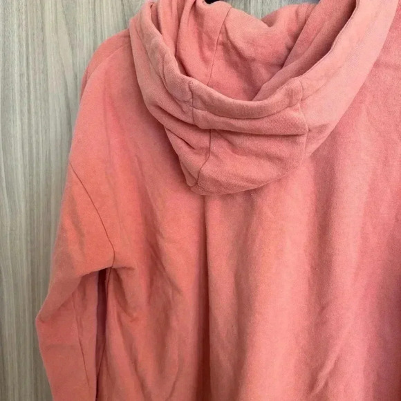 NAUTICA JEANS CO. CHENILLE LOGO HOODIE Large peach orange so soft - Picture 6 of 7